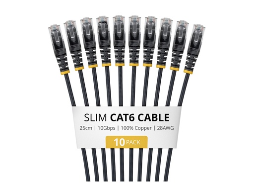 [N6PAT25CMBKS10PK] StarTech.com Startech - Patch-Kabel - RJ-45 (M) zu RJ-45 (M)