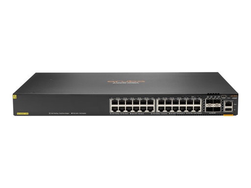 [S0G14AR] HPE Aruba Networking CX 6200F 24G Class 4 PoE 4SFP 370W Switch - Switch - max. Stapelentfernung 10 km - L3 - managed - 24 x 10/100/1000 (PoE+)