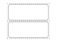 [3013222-T] Zebra Z-Perform 1000D - Papier - seidig - permanenter Acrylklebstoff - unbeschichtet - perforiert - 6,2 mil - weiß - 50 x 20 mm 3350 Etikett(en) (1 Rolle(n)