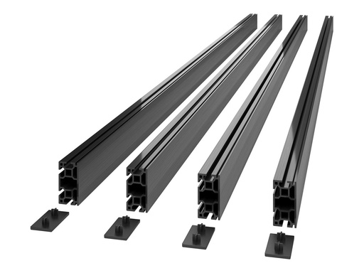 [NSAC2001] APC NetShelter - Rahmextrusion mit Endkappe - 2536 mm - Deckenmontage möglich, Rack montierbar - Schwarz (Packung mit 4)