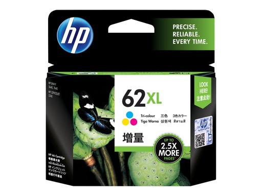 [C2P07AE#UUQ] HP 62XL - 11.5 ml - Hohe Ergiebigkeit - Farbe (Cyan, Magenta, Gelb)