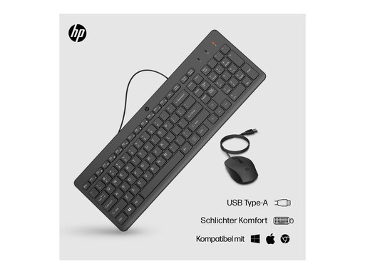 [240J7AA#ABB] HP 150 - Tastatur-und-Maus-Set - USB - QWERTY