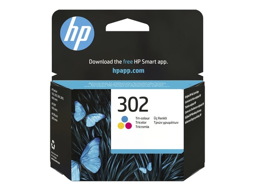 [F6U65AE#UUS] HP 302 - 4 ml - Farbe (Cyan, Magenta, Gelb) -