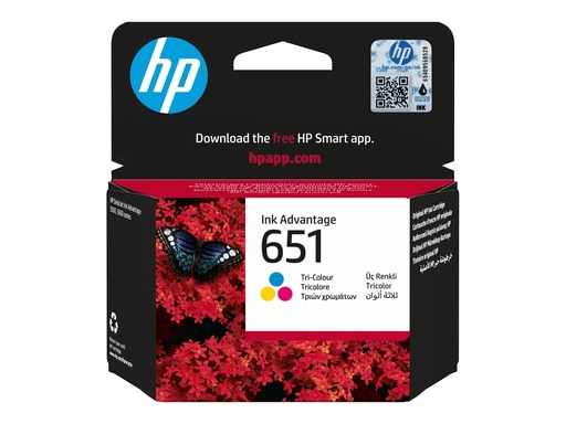 [C2P11AE#BHL] HP 651 - Farbe (Cyan, Magenta, Gelb) - original