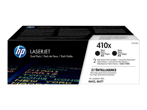[CF410XD] HP 410X - 2er-Pack - Hohe Ergiebigkeit - Schwarz - original - LaserJet - Tonerpatrone (CF410XD)