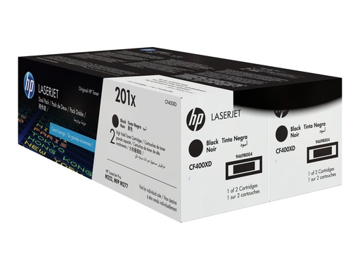 [CF400XD] HP 201X - 2er-Pack - Hohe Ergiebigkeit - Schwarz - original - LaserJet - Tonerpatrone (CF400XD)