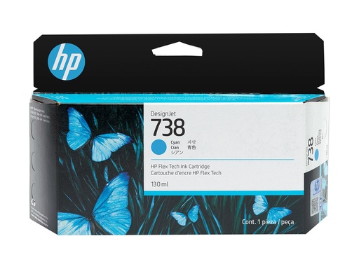[498N5A] HP 738 - 130 ml - Cyan - original - DesignJet