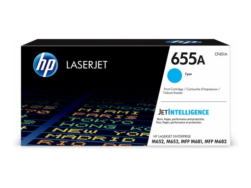 [CF451A] HP 655A - Cyan - original - LaserJet - Tonerpatrone (CF451A)