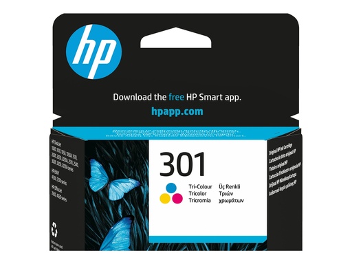 [CH562EE#BA3] HP 301 - 3 ml - Farbe (Cyan, Magenta, Gelb) -
