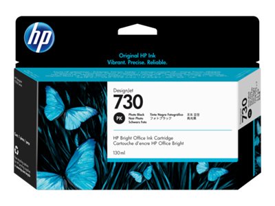 [P2V67A] HP 730 - 130 ml - Photo schwarz - original -