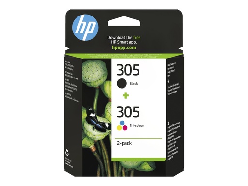 [6ZD17AE#301] HP 305 - 2er-Pack - Schwarz, Farbe (Cyan, Magenta