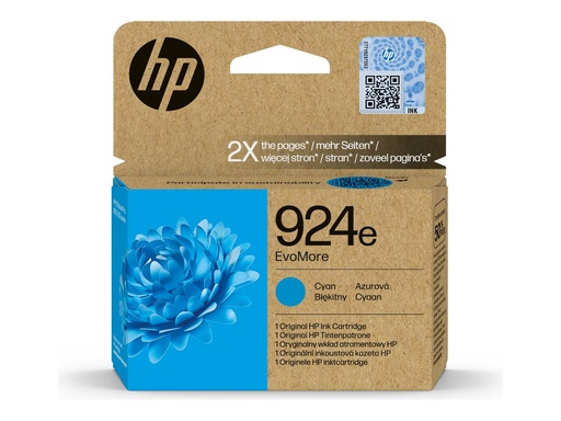 [4K0U7NE#CE1] HP 924e EvoMore - Cyan - original - Tintenpatrone