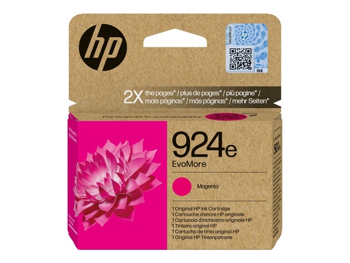 [4K0U8NE#CE1] HP 924e EvoMore - Magenta - original - Tintenpatrone
