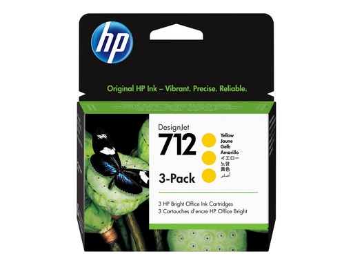 [3ED79A] HP 712 - 3er-Pack - 29 ml - Gelb - original -