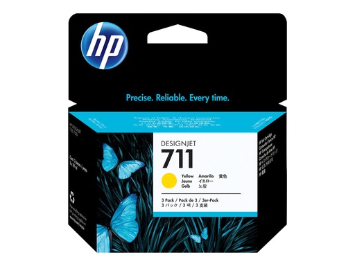 [CZ136A] HP 711 - 3er-Pack - 29 ml - Gelb - original -